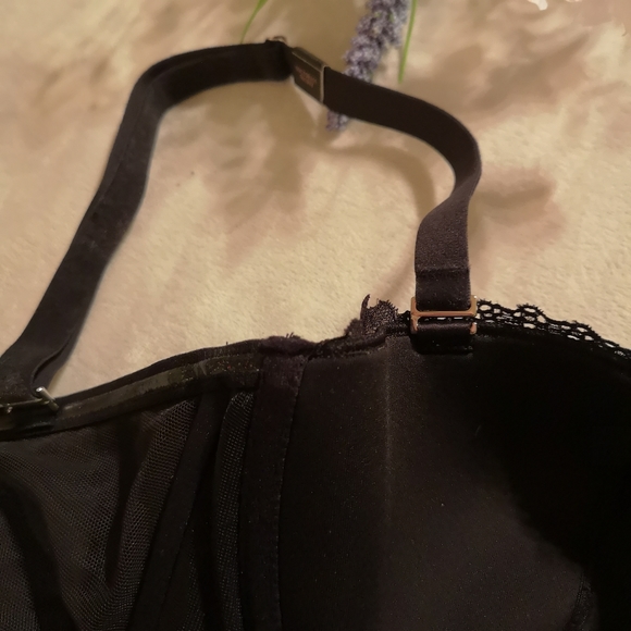 NEW! Victoria's Secret Dream Angels Black Velvet Long Line Bra Line - Picture 7 of 16